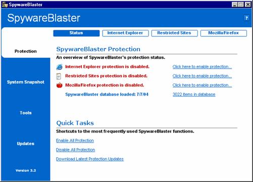 SpywareBlaster 3.2